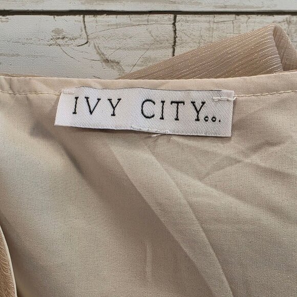 Ivy City Abbie Chiffon Maxi Dress Champagne Chiffon Elegant Party Wedding - Picture 4 of 11